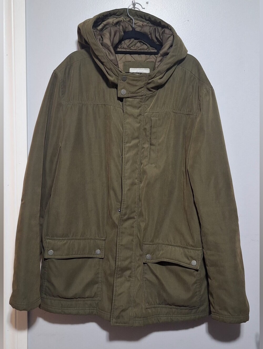 XL ONLY & SONS Olive Green Hooded Jacket